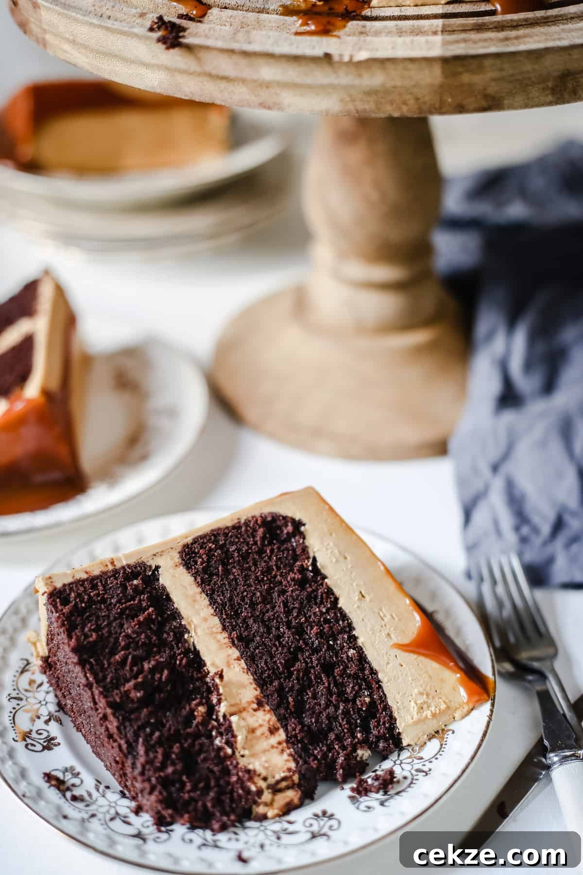 chocolate cake on a plate
