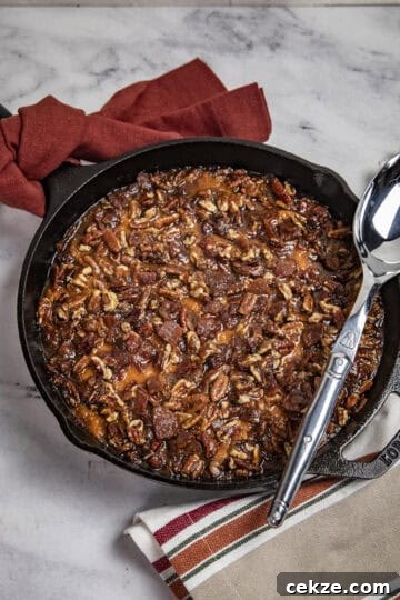 Sweet potato casserole with candied bacon