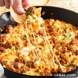 Take a trip to cheese town with this awesome Queso Fundido con Chorizo! This spicy, savory combination is everything you love about cheese dips!