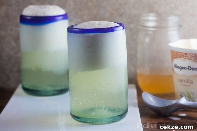 Homemade Pineapple Soda Floats | Healthy-Delicious.com