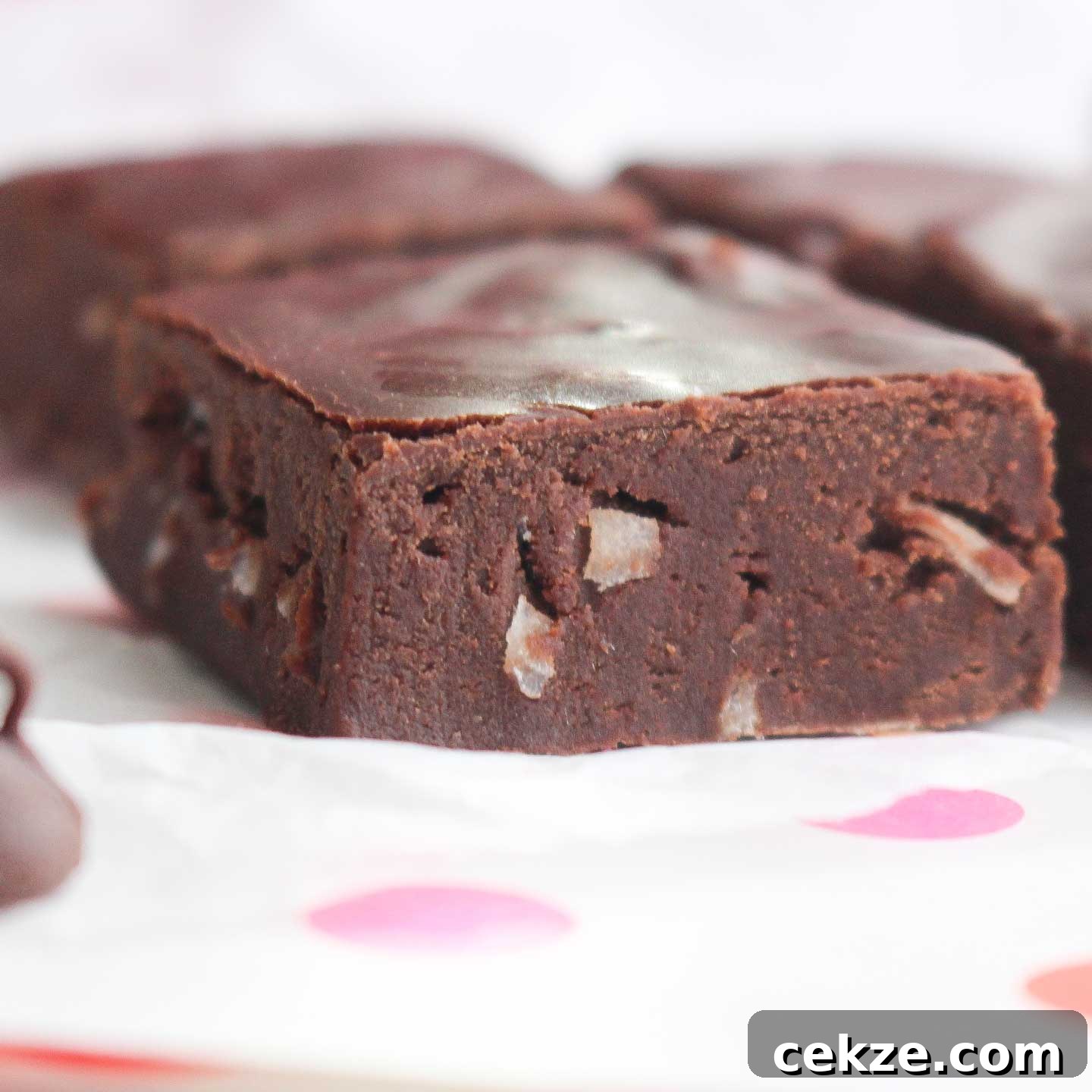 Closeup of fudge squares