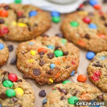 Flourless Jumbo Peanut Butter Monster Cookies! {Healthy}