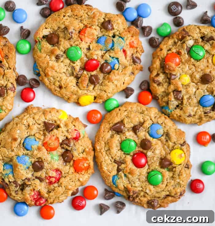 flourless Monster Cookies peanut butter recipe healthy gluten free option