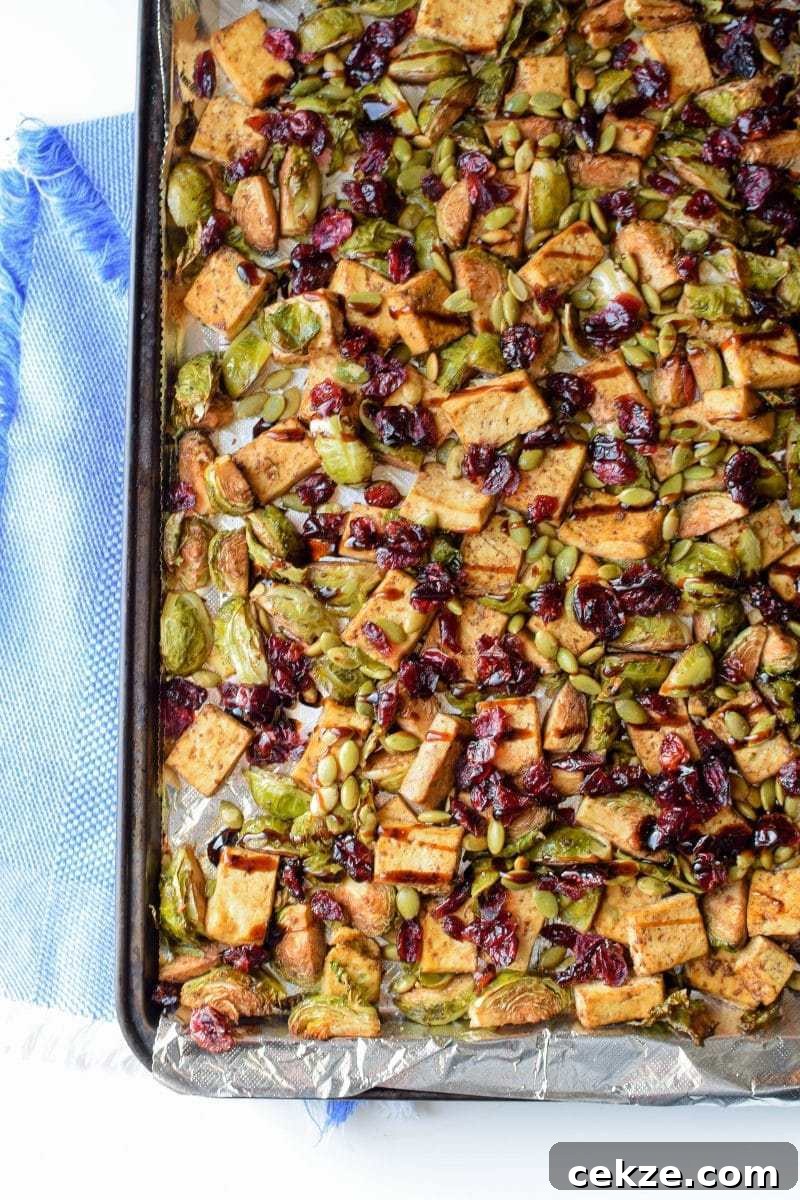 Garlic Tofu With Brussels Sprouts