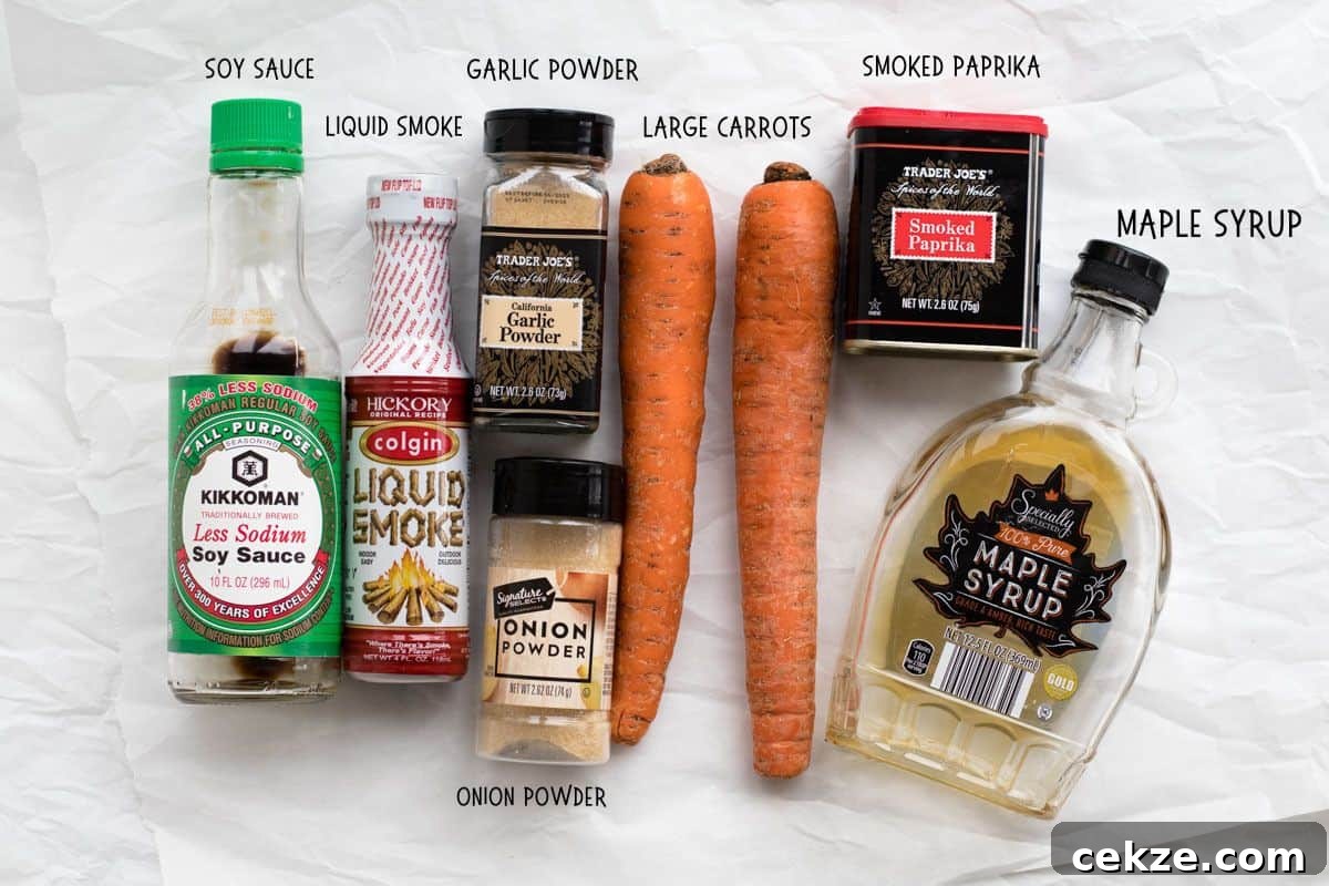 Crispy Bacon-Roasted Carrots with Maple Glaze 3 ingredients for carrot bacon