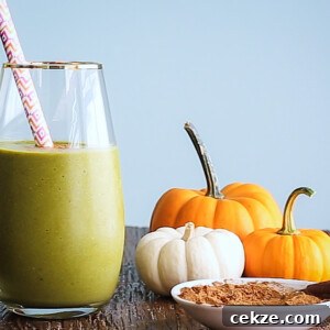 Pumpkin Spice Smoothie Recipe — Creamy Fall Green Blend 3 img 7203 3