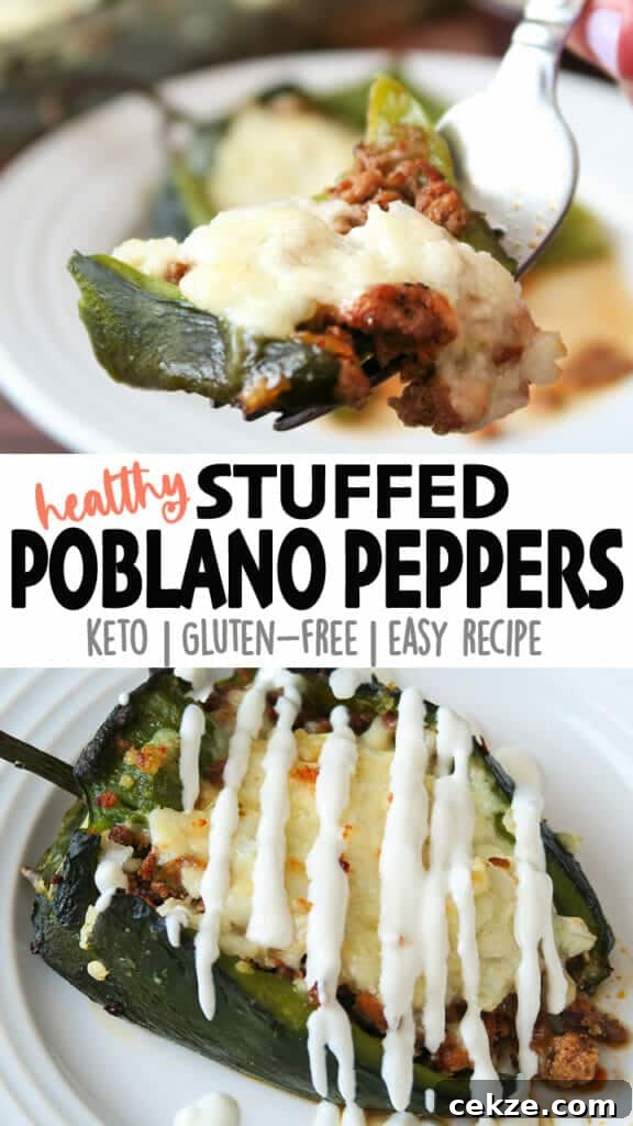 Chiles Rellenos baked with Turkey Taco Meat
