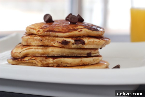 peanut butter chocolate chip pancakes