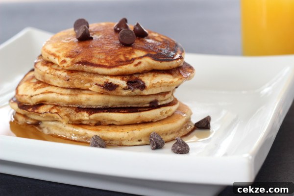 Peanut Butter Chocolate Chip Pancakes