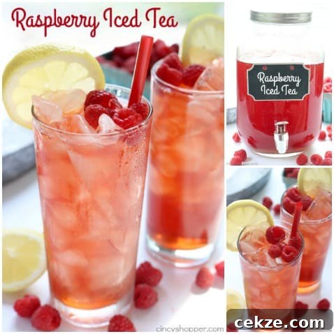 Raspberry iced tea social image