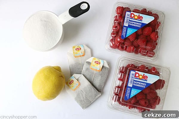 Fresh raspberries