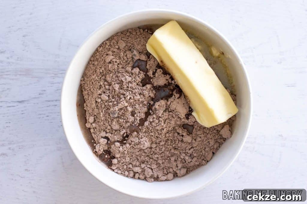 Crispy Brownie Brittle Recipe for Homemade Chocolate Snacking 5 ingredients in bowl
