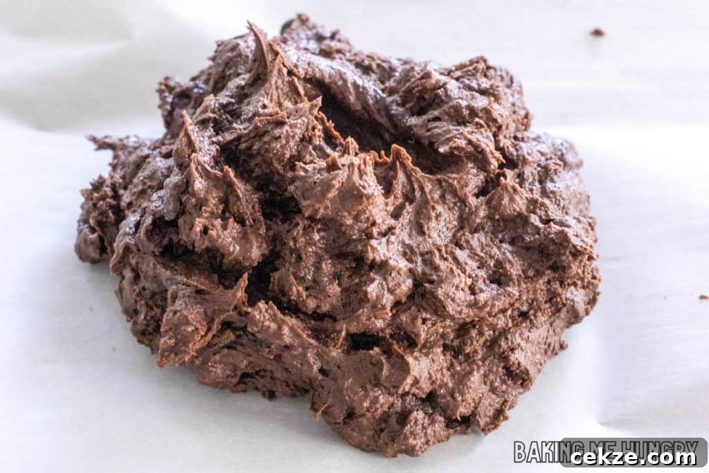Crispy Brownie Brittle Recipe for Homemade Chocolate Snacking 7 ball of batter on parchment