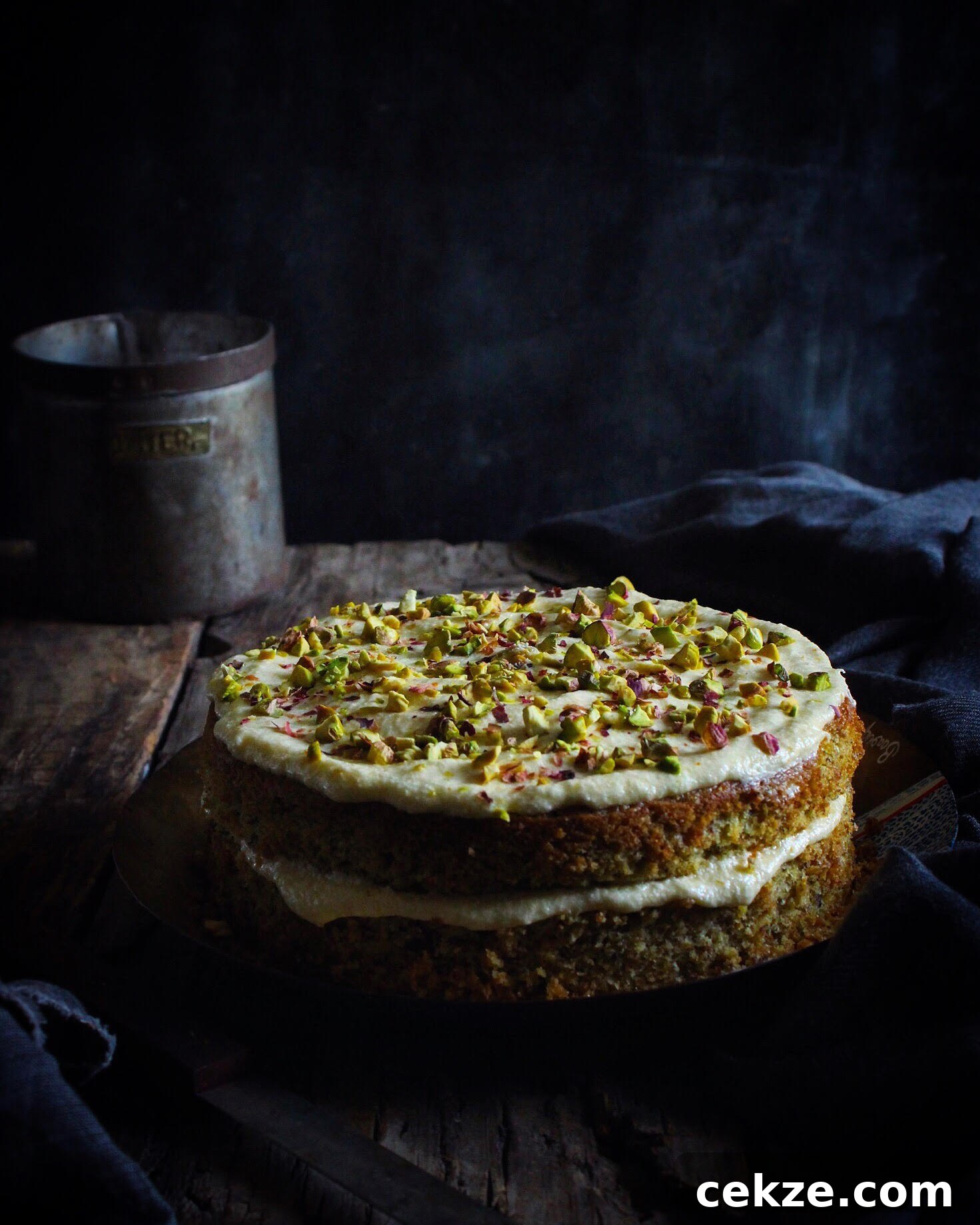 Pistachio Cardamom Cake with Cream Cheese Frosting Recipe 2 pistachio cardamom cake