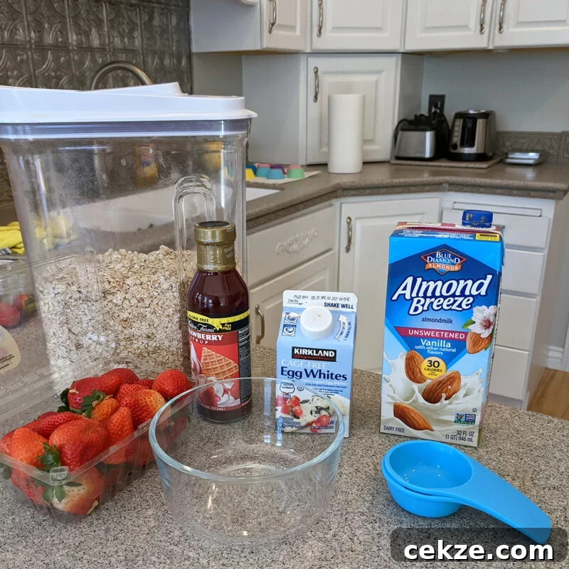 Strawberries and Cream Oatmeal Ingredients 1200x1200