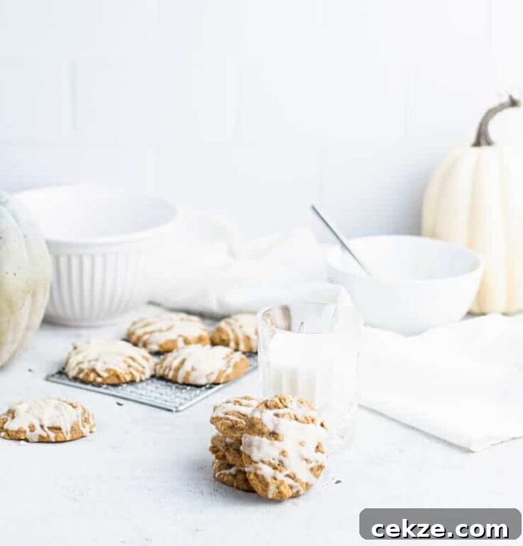 Image for Brown Butter Iced Pumpkin Oatmeal Cookies
