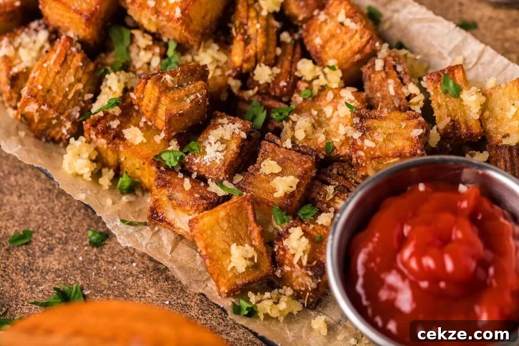 49 TikTok Recipes That Truly Live Up to the Hype 11 Crispy stacked potatoes on a plate.