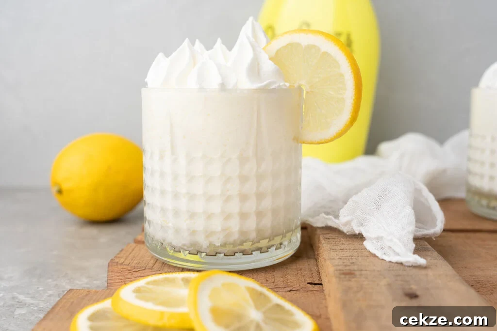49 TikTok Recipes That Truly Live Up to the Hype 20 A frozen lemonade cocktail in a glass.