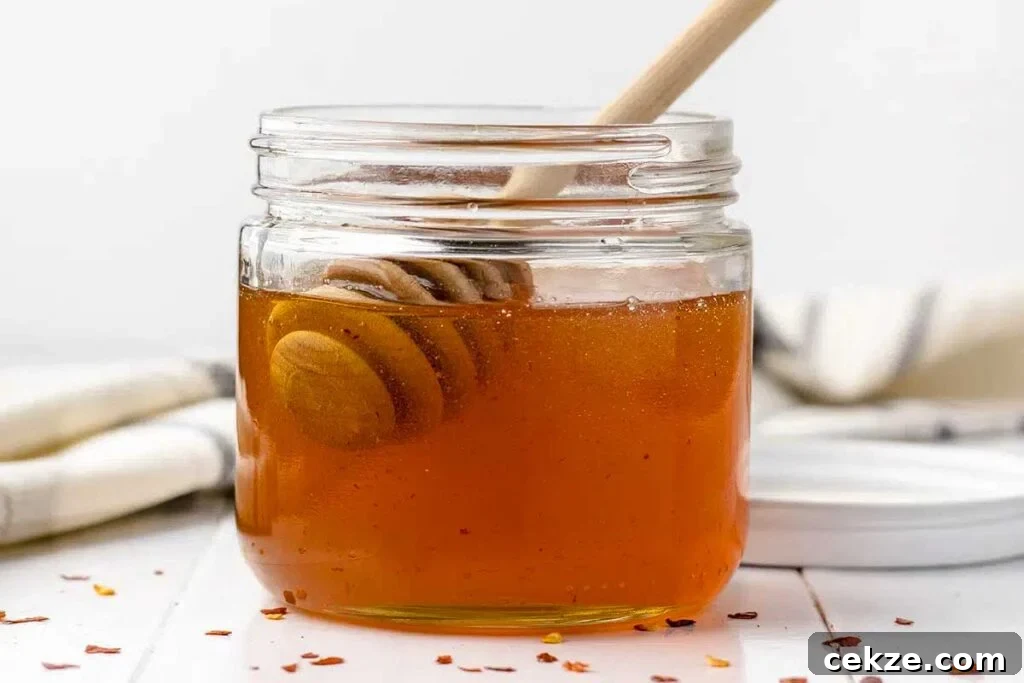 49 TikTok Recipes That Truly Live Up to the Hype 28 Hot honey in a glass jar.