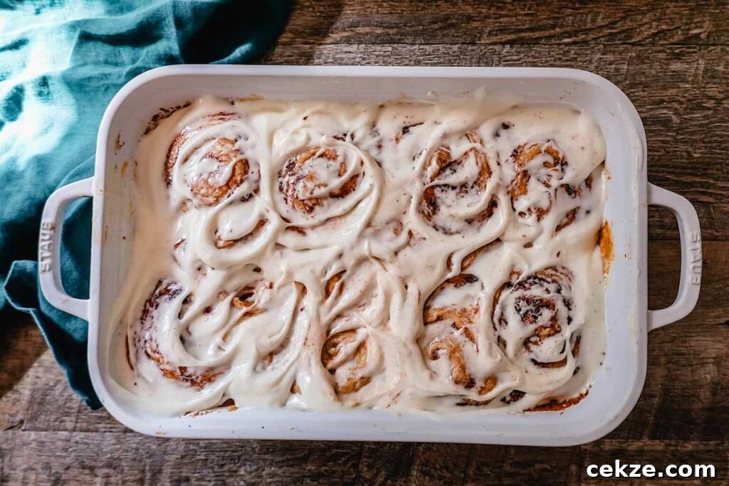 49 TikTok Recipes That Truly Live Up to the Hype 43 A pan of heavy cream soaked cinnamon rolls