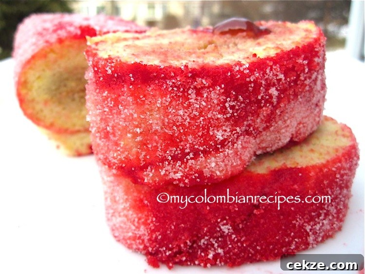 Rollo Rojo de Guayaba (Colombian Red Roll Cake with Guava)