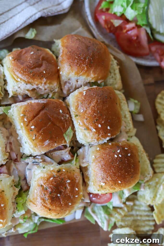 An overhead shot of ground turkey sliders