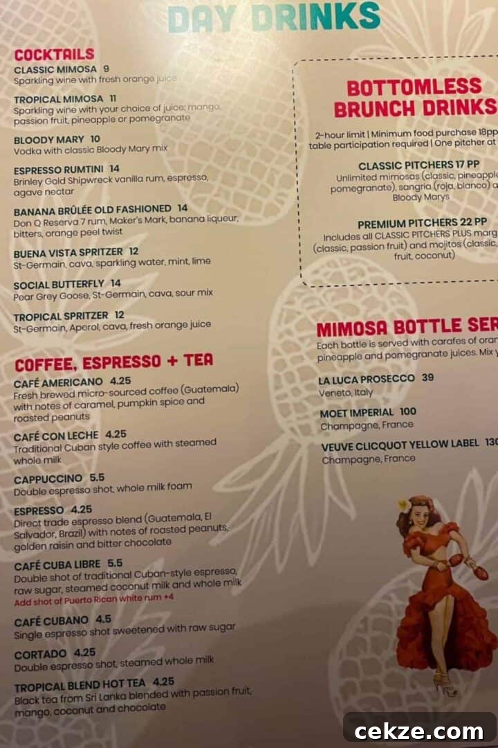 Cuba Libre Orlando Brunch Review: Menu, Atmosphere & Value 6 cuba libre orlando tropical brunch drinks menu