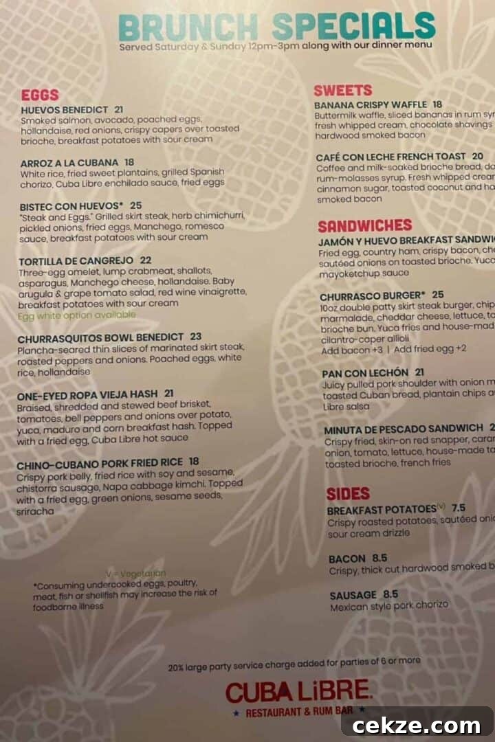 Cuba Libre Orlando Brunch Review: Menu, Atmosphere & Value 7 cuba libre orlando brunch menu