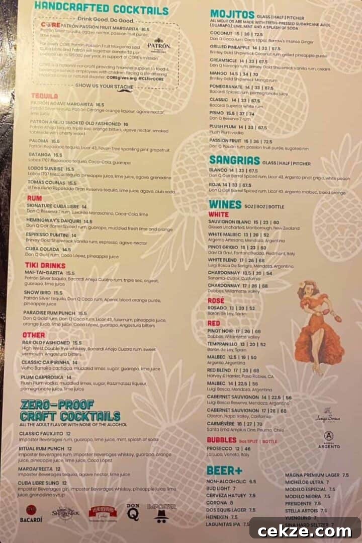 Cuba Libre Orlando Brunch Review: Menu, Atmosphere & Value 9 cuba libre orlando standard drinks menu