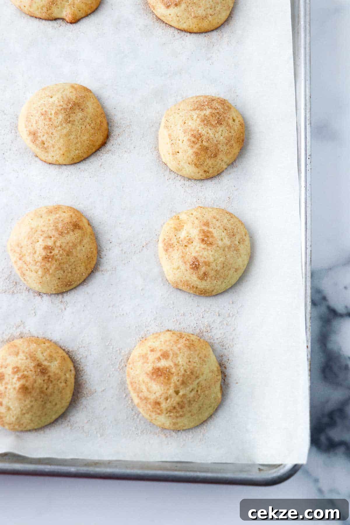 Baked Old-Fashioned Buttermilk Cookies on a baking sheet.