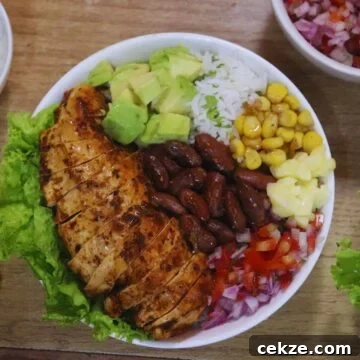 chicken fajita rice bowl.