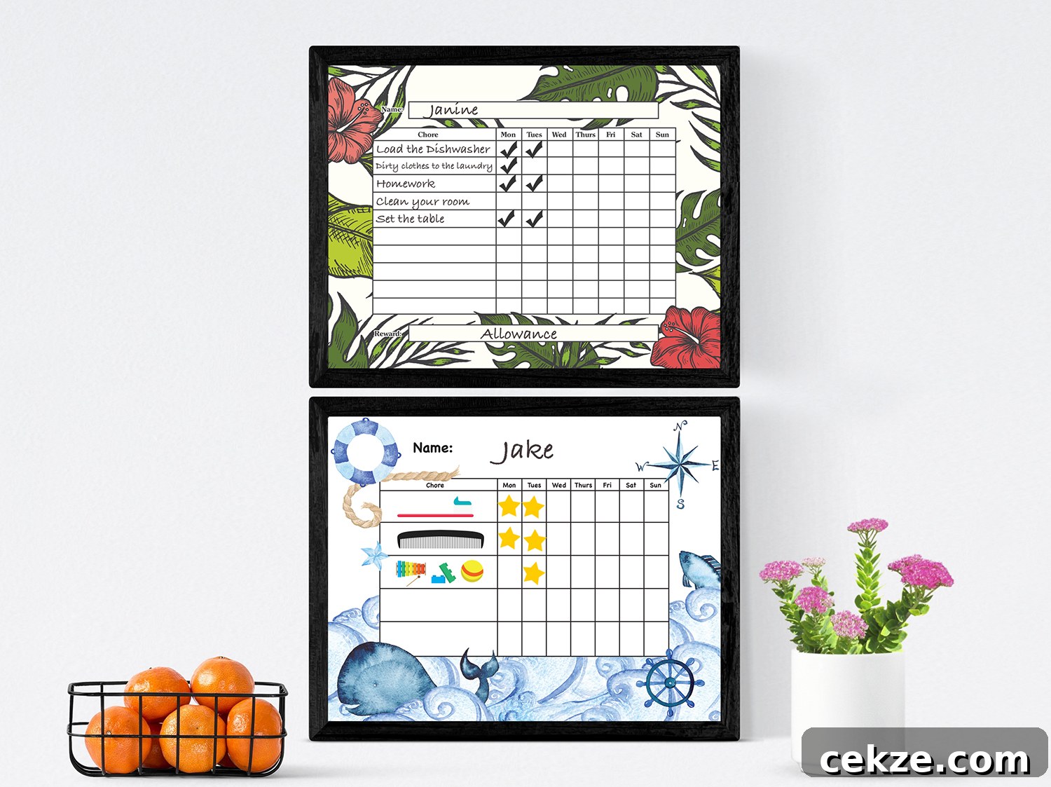 Chore Chart Printables for Kids from Southern Mom Loves | 15 Free Organization Printables
