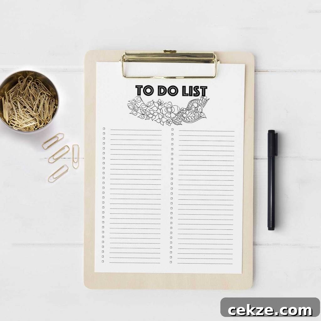 To Do List from Smiling Colors | 15 Free Organization Printables