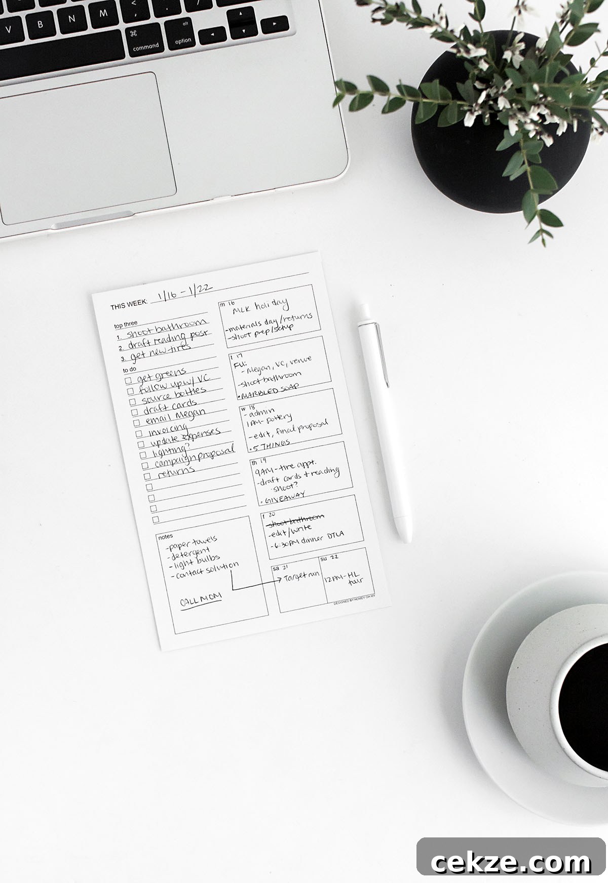 Weekly To-Do Sheet from Homey Oh My | 15 Free Organization Printables