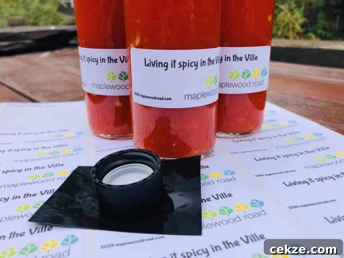 Homemade Hot Sauce Recipe: Quick, Flavorful Chili Sauce 5 My bottled hot sauce.