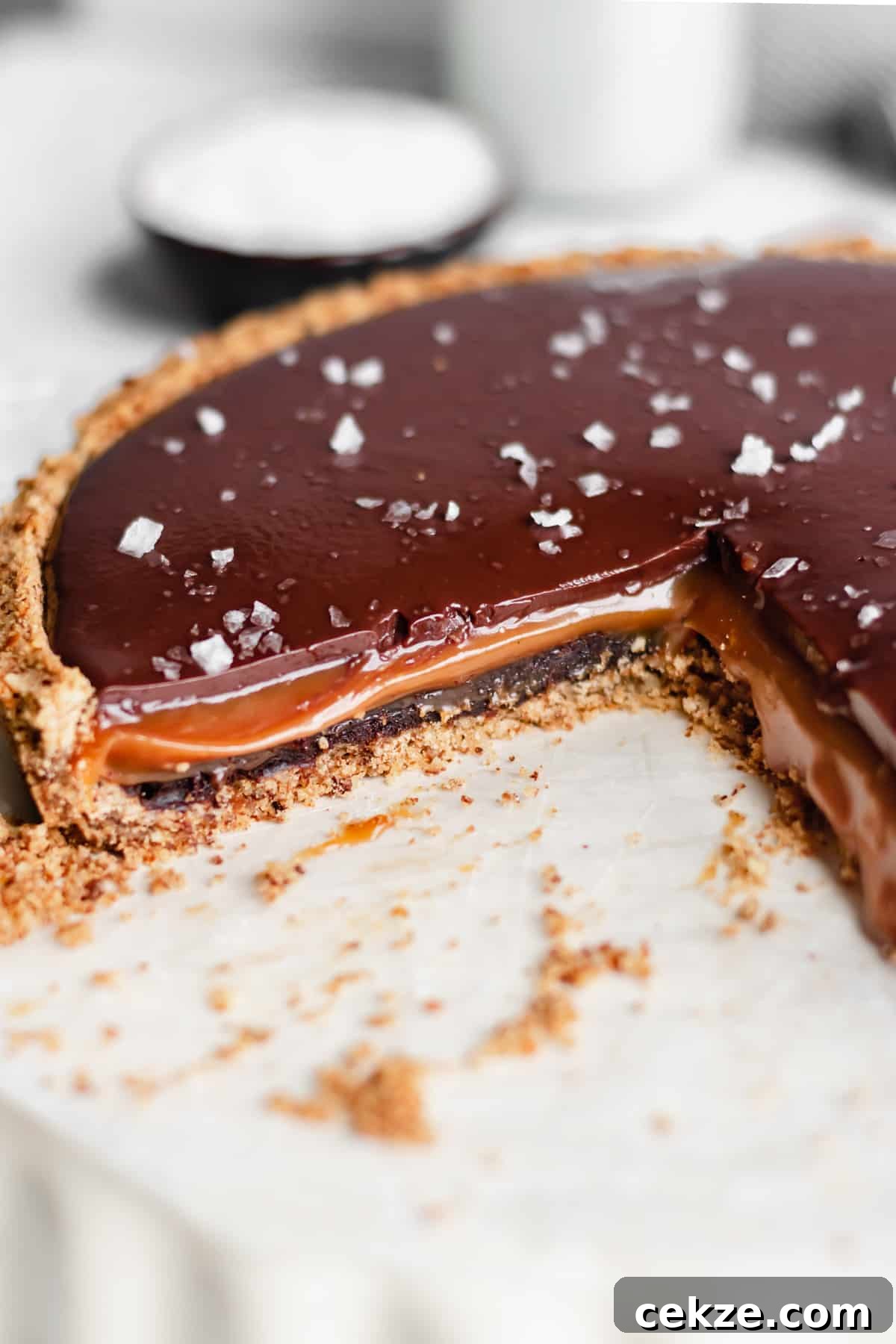 cross section showing all layers of the pie