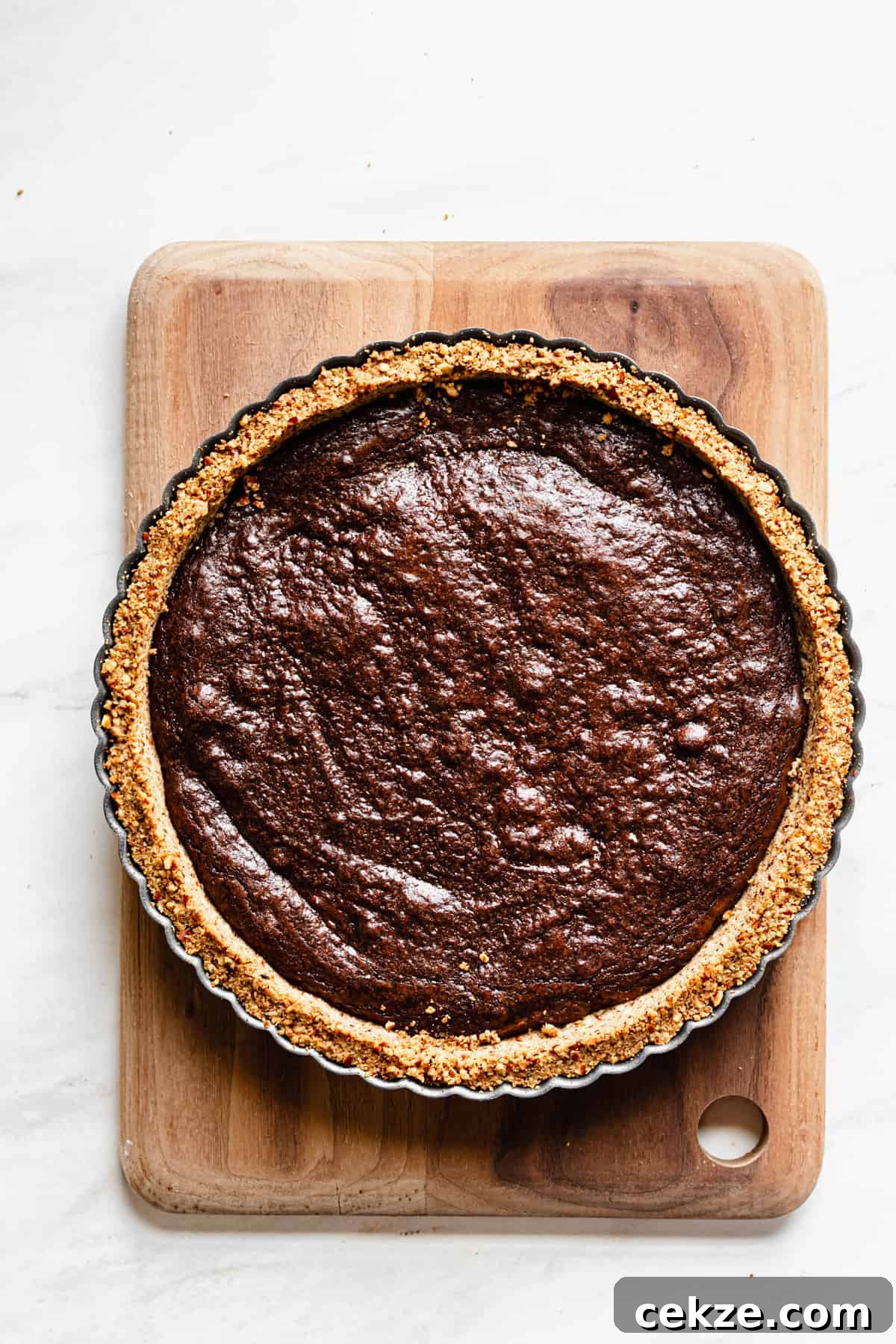 Fully baked brownie layer