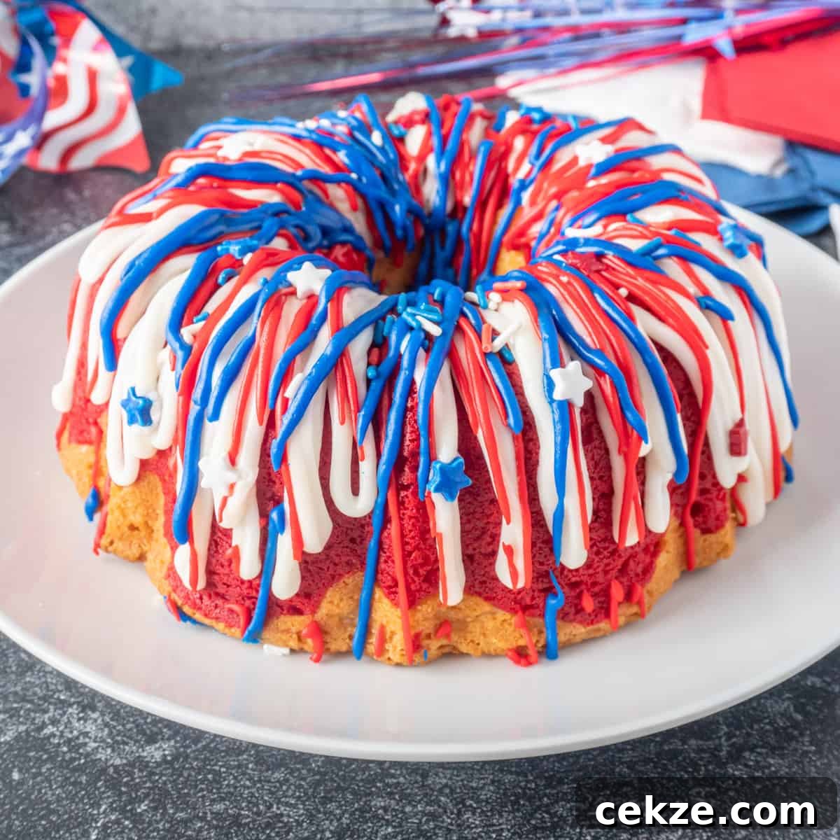 Red White and Blue Cake