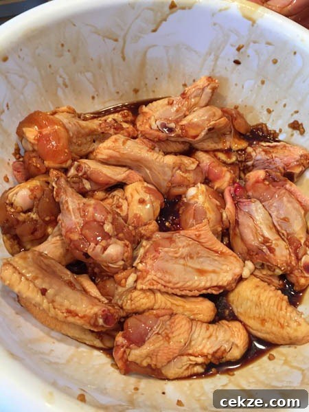 Marinated wings in bag