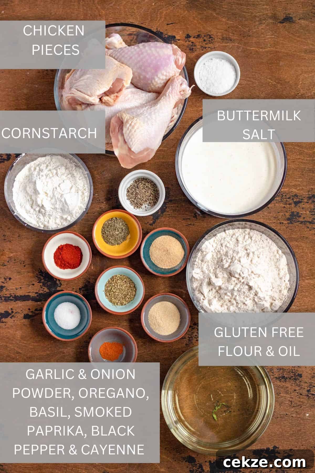 Gluten Free Fried Chicken Recipe ingredients