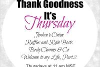 Thank Goodness It’s Thursday: Issue 122