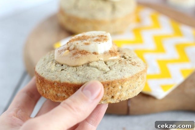 Gluten-free, sugar-free banana muffin with oats