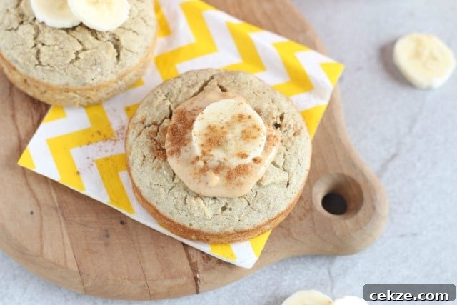 Banana-sweetened muffin made with buckwheat flour